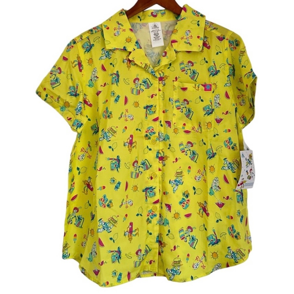 Disney Pixar Toy Story Summer Splash Collection Button Down Shirt